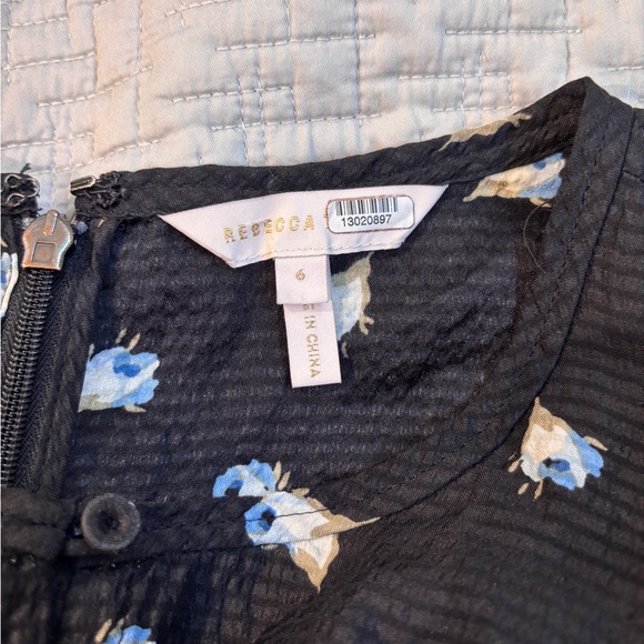 Rebecca Taylor Long Sleeve Silk Brigette Dress - Picture 9 of 10